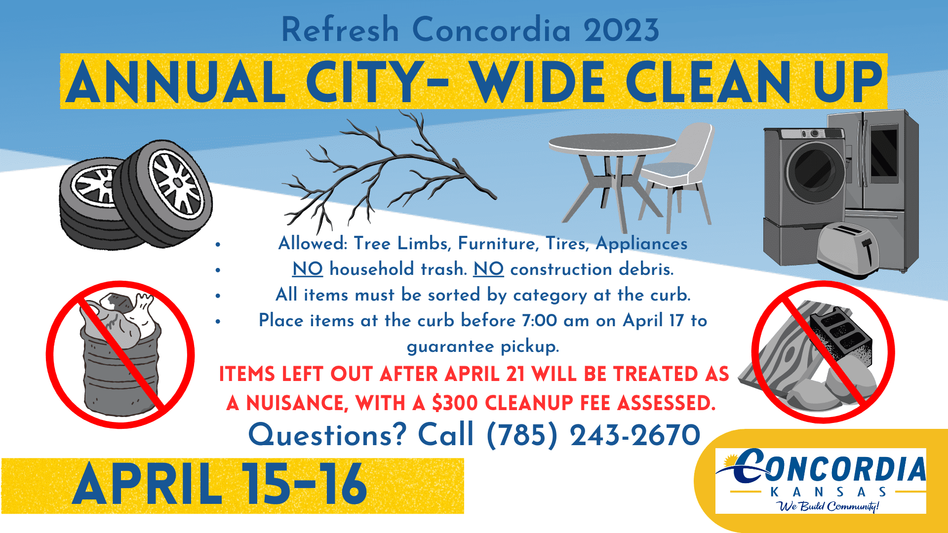 Annual City Wide Cleanup in Concordia KFRM Radio 550 AM